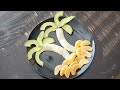 banana .avacado. orange. food art and styling with banana, avacado and orange. fruit carving.