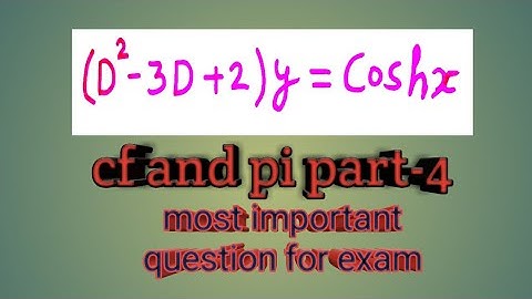 Linear differential equations with constant coefficients/cf and pi#part5|| math master