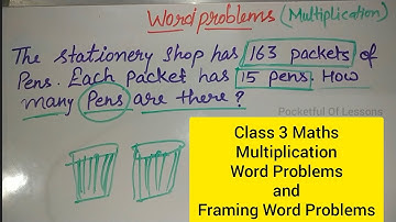 Class 3 Maths // Multiplication (Word Problems) // How to frame word problems