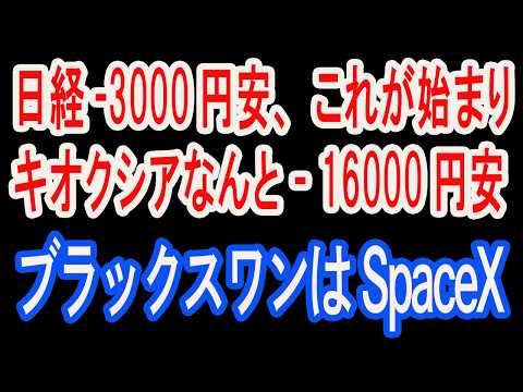 6/23【株式速報】ブラックスワン襲来。日経－3000安は始まりか？