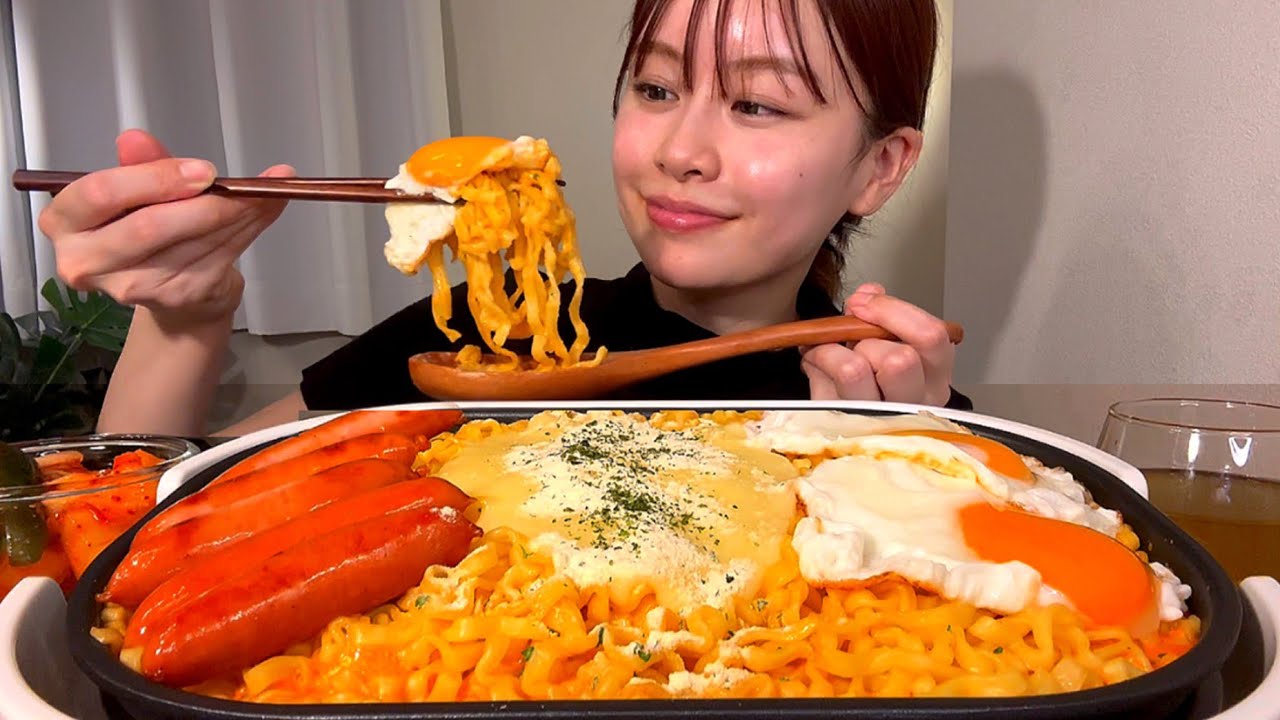 ASMR】Korean Hot Noodle [Mukbang,Eatingsounds] - YouTube