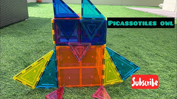 How to BUILD  a  LOVELY PICCASOTILE 🦉OWL|magnetic tiles building  block ideas(2023)(today)