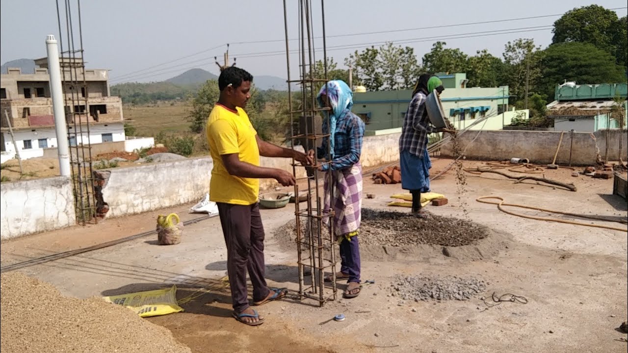 first floor column steel bar bending। overlapping length in column ।column lapping length formula ।