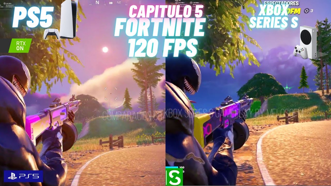 ¿CUAL ES MEJOR FORTNITE 120 FPS? PS5 VS XBOX SERIES S ¿CUAL ME QUEDO