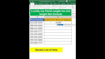 Substitute Function - Remove any character from a value| How to Remove Hyphen|