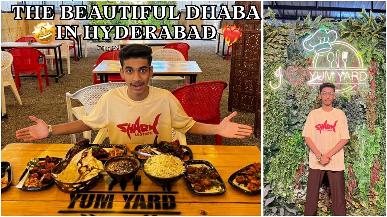 The Beautiful Dhaba In Hyderabad | Hyderabadi Special Food 🤩 (YUM YARD RESTAURANT) Airport RD✈️