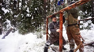 Жилище В Лесу За День! / Строим С Батей Балаган! / Поиск Места / Установка Каркаса /  Часть 1