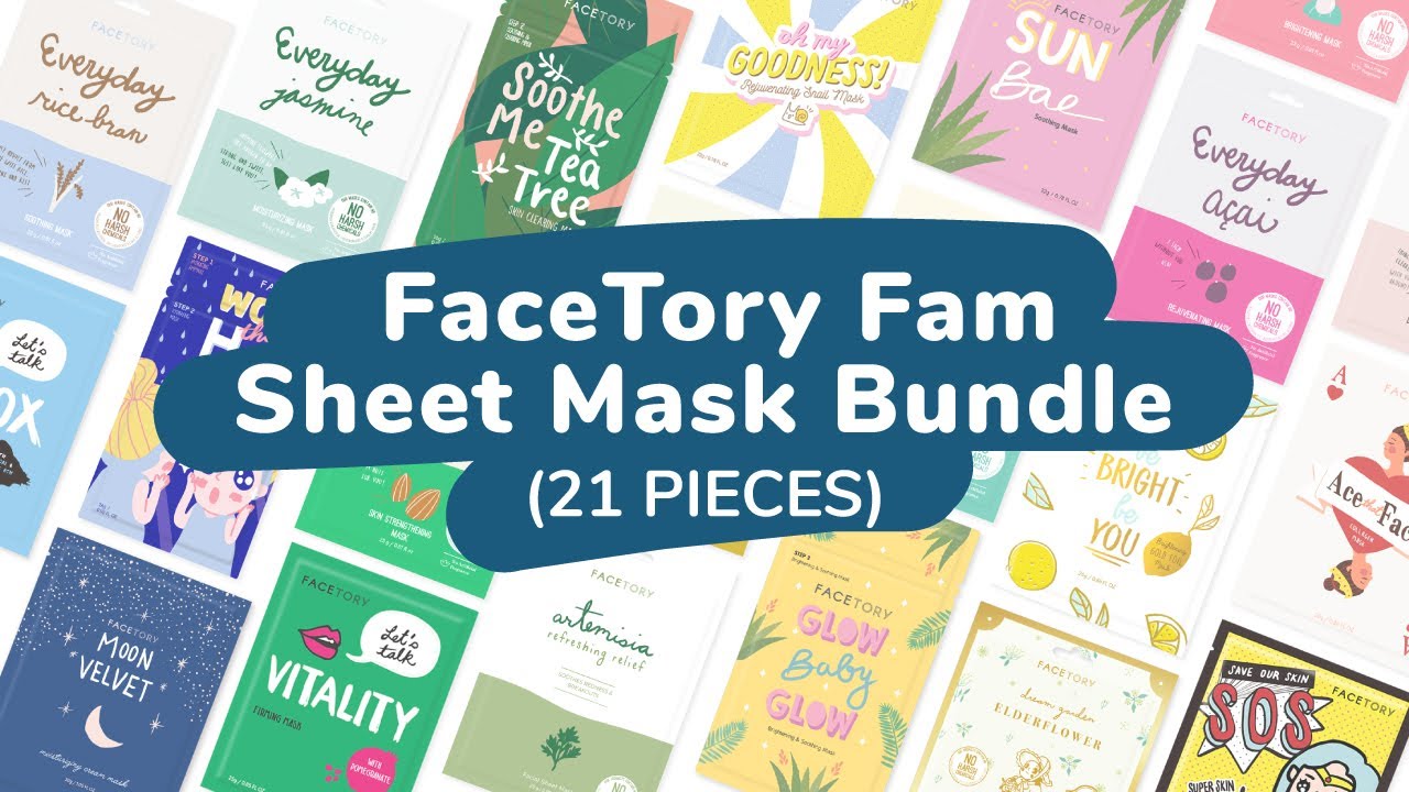FaceTory Fam Sheet Mask Bundle (21 Sheet Masks)