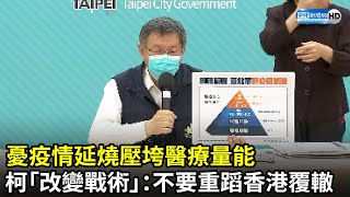 憂疫情延燒壓垮醫療量能　柯文哲「改變戰術」：不要重蹈香港覆轍｜中時新聞網