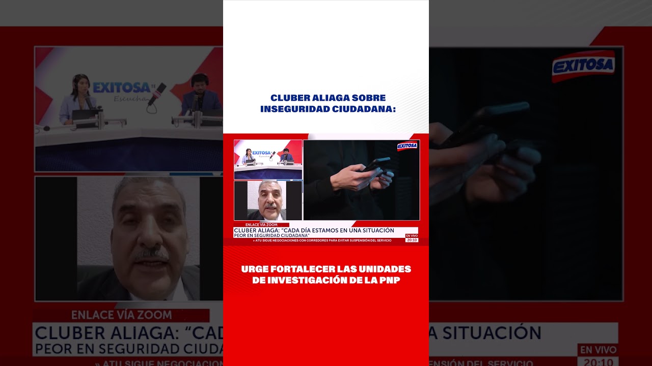🔴🔵Cluber Aliaga sobre inseguridad ciudadana: Urge fortalecer las unidades de investigación de la PNP