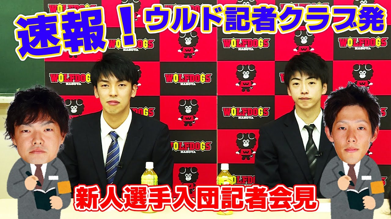 速報！新人選手入団会見 ウルド記者クラブ発 #ウルフドッグス名古屋