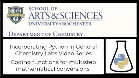 Emission Spectroscopy Video 5: Coding Functions for Multistep Problems