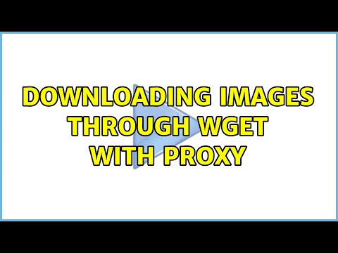 Downloading Images through Wget With Proxy