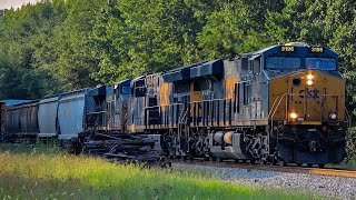 3 Engine CSX M693 with CSX 3196 Lead  Breezes Through Jackson Sc