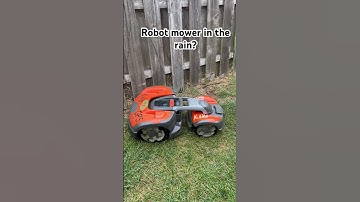 Mowing in the rain? Yes the robot mower can do it! #omaha #automower #lawncare #landscaping #robot