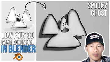 Making Low Poly 3D Game Character Blender - Timelapse & Commentary - 3.3: Spooky Ghost - Devlog 027