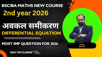 Differential Equation Unit-05 IMP Question 2025 New Course