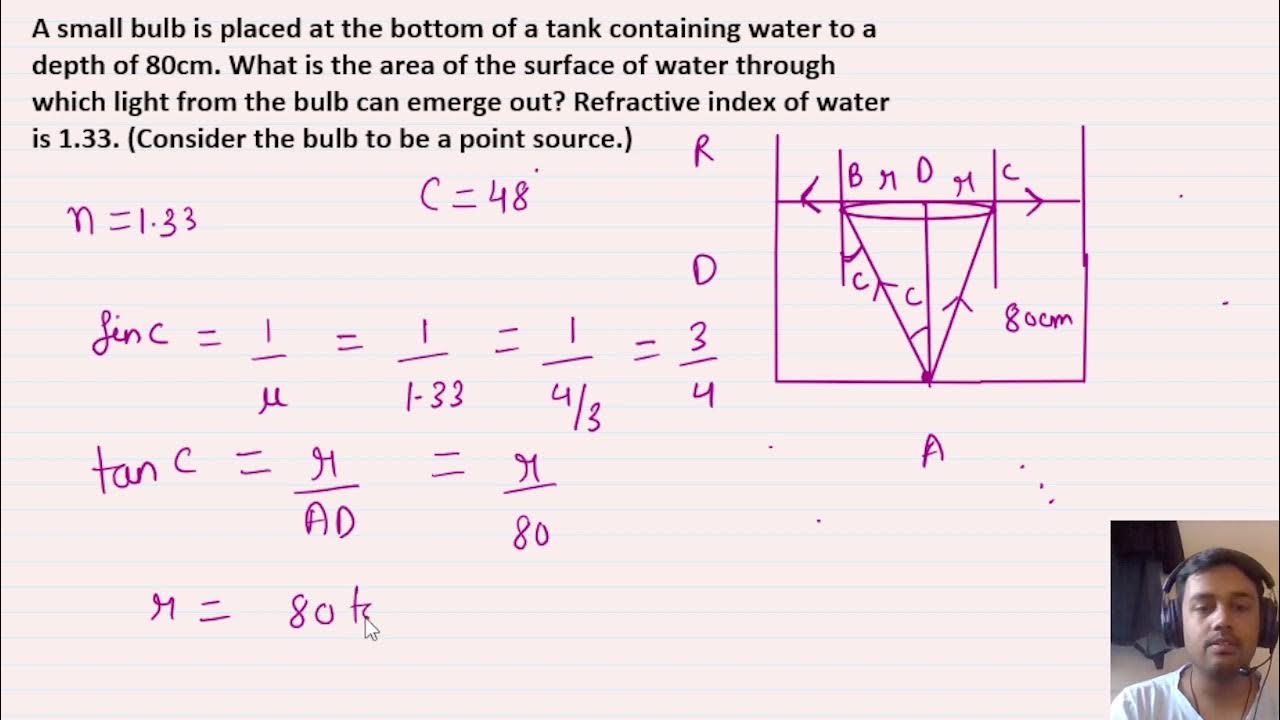 a-small-bulb-is-placed-at-the-bottom-of-a-tank-containing-water-to