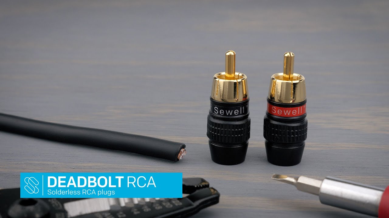 How to make an RCA interconnect cable with Deadbolt RCA solderless Plugs -  YouTube