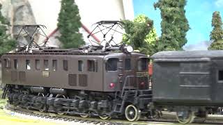 Fleischmann レールを走行する天賞堂製 EF15 HO