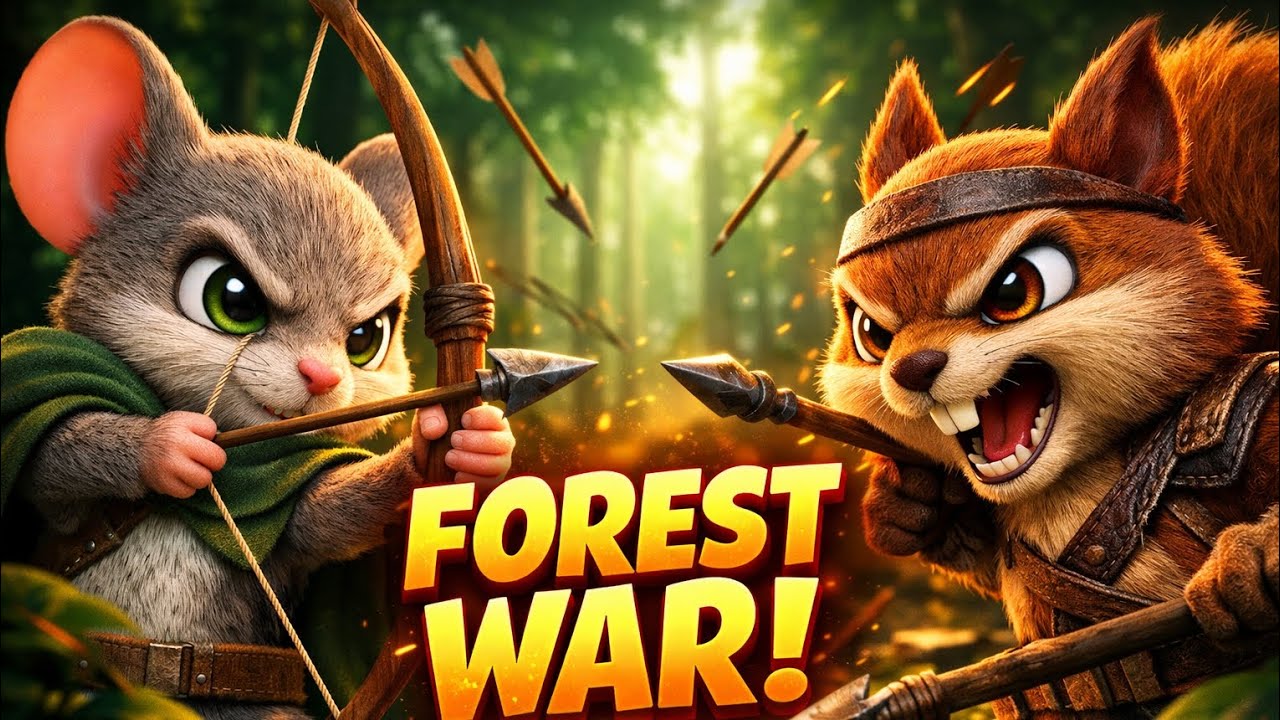 Forest War 🐭⚔️🐿️ | Mouse vs Squirrel | Epic 3D Animated Battle Story 