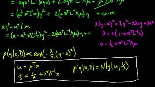 (ML 10.6) Predictive distribution for linear regression (part 3)