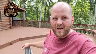 Deck with Weathered Wood and Peeling Behr Deck Over saved by Kong Armor 🦍  Lawrenceburg IN