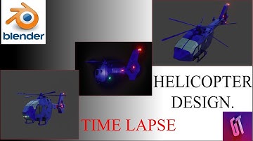 3D Helicopter Modeling  Timelapse | Blender 2.8
