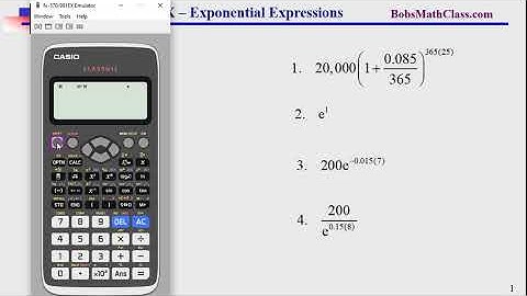 Casio fx-991 EX - Exponential Expressions