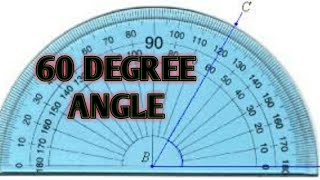 How can we make 60 degree angle with the help of Protector.By Different video collection.