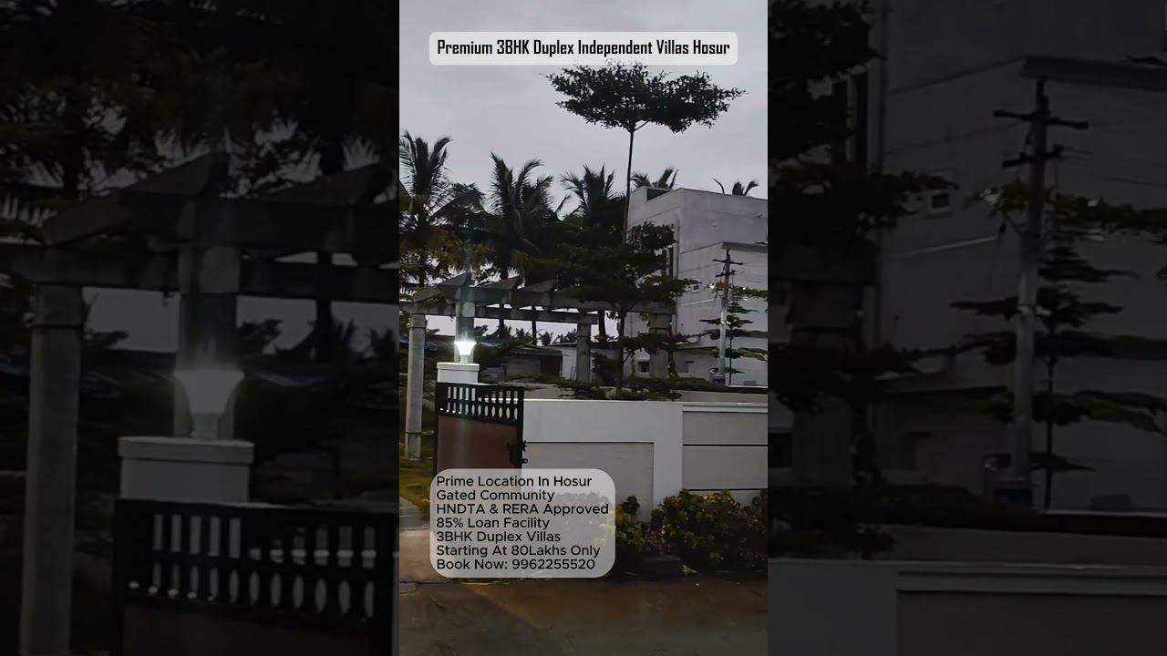 Premium Villas For Sale Hosur | 3BHK Duplex Villas| More Details & booking: 9962255520 
