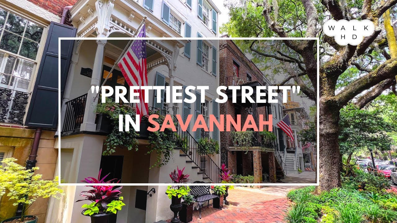 Prettiest Street in Savannah GEORGIA in 4K ultra HDR