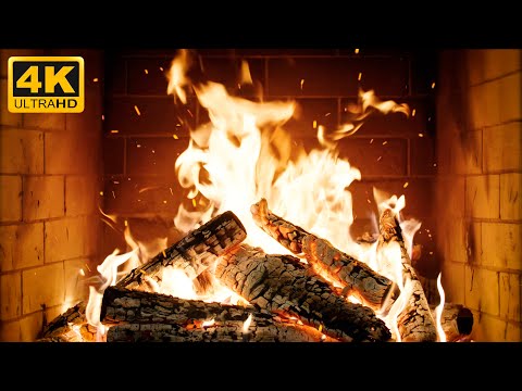 Fireplace Snow Silence With Burning Logs And Soothing Fire Sounds For Slow Living Atmosphere 