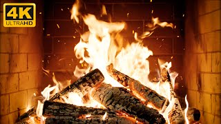 Download Lagu 🔥 Open haard, sneeuwstilte, brandend hout en rustgevende vlammen voor een kalme sfeer (Fireplace 4K) MP3