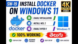 SW-19: Install Docker on Windows 11 - Enable Virtualization, WSL 2 & Hyper-V | 100% Working - Tel... screenshot 3