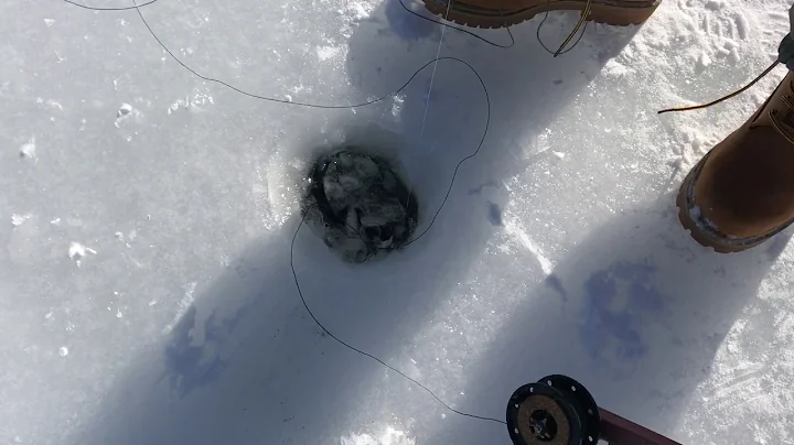 Ice Fishing on Cold Stream Pond, Maine