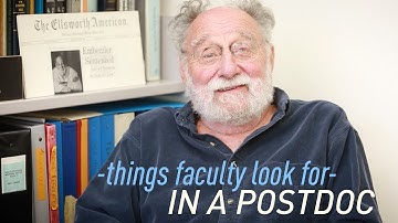 Things Faculty Look for in a Postdoc