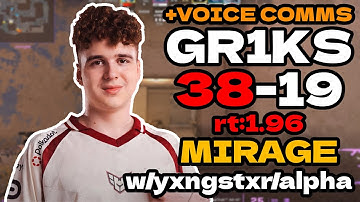 gr1ks (38-19) rt:1.96 w/yxngstxr/alpha +VOICE COMMS (mirage) l EU FACEIT l Jul 3, 2025 #cs2 #pov