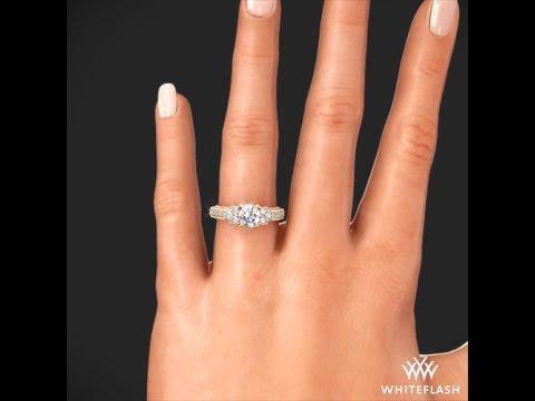Imperial Diamond Engagement Ring in Rose Gold on Hand
