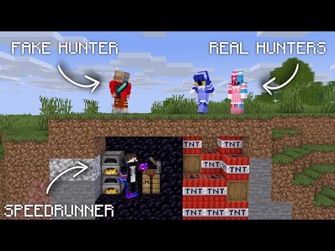 Minecraft Speedrunner VS 4 Hunters But With A SPY