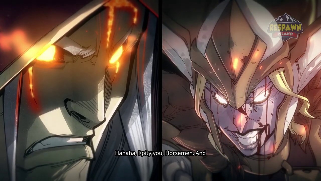 Астарта насмехается над Стрифом, говоря о его тайном прошлом, и получает удар от Войны по голове ...