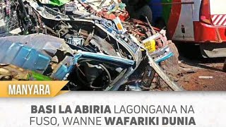 Ajali ya bas la Mohammed classic na Fuso lauwa wa4 Manyara Ajali ya bas la Mohammed classic na Fuso lauwa wa4 Manyara
