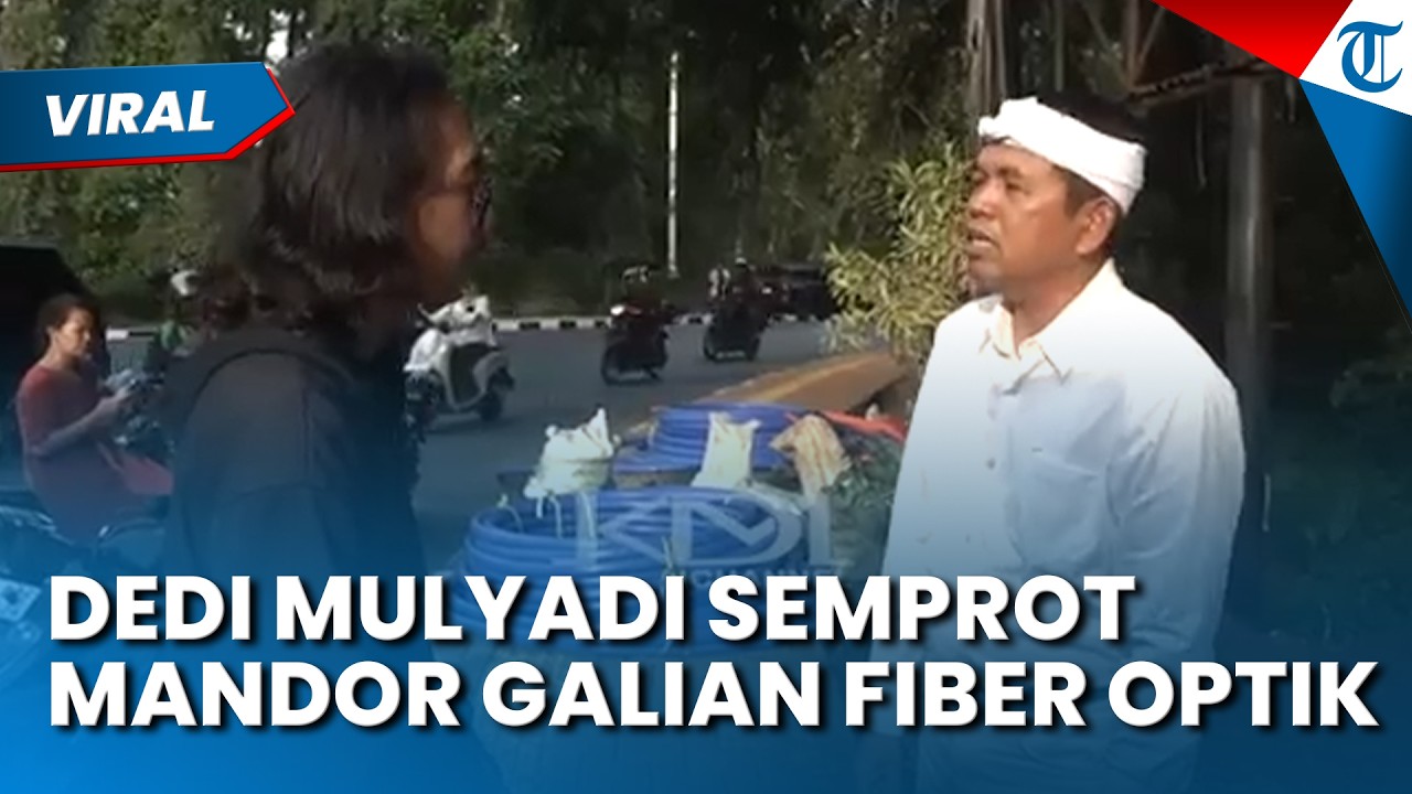 DEDI MULYADI NGAMUK! Semprot Mandor Galian Kabel Optik, Rusak & Kotori Trotoar: Kerja Gak Diawasin