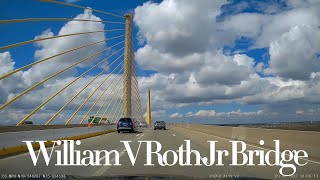 The first cable-stayed bridge --- William V. Roth Jr. Bridge on C&D canal, Rt1, Delaware. USA.