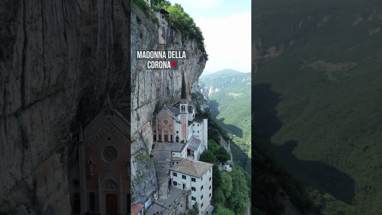 The Church in the Sky 🇮🇹 | Madonna della Corona – Italy’s Hidden Sanctuary in the Cliffs! ⛪✨