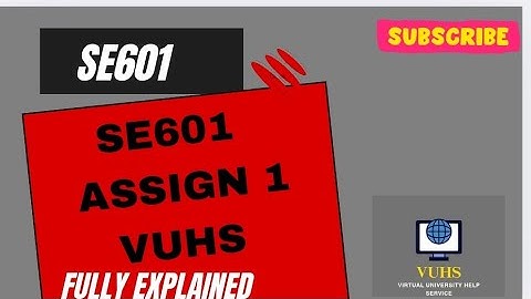 se601 assignment 1 solution  fall  2025 | se601   assignment no 1 fall  2025| VUHSLEARNING