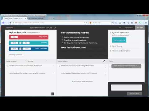 Tutorial sottotitolazione video in Amara