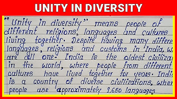 Write Best English Essay on Unity in Diversity | Simple Easy English Essay on Unity in Diversity