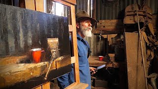 STILL LIFE Painting in a RUSTIC Studio Shed!