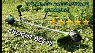 Аккумуляторный триммер Greenworks GD60BCB: обзор и кошение травы